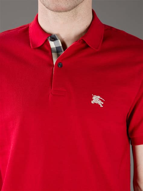 burberry shirt red free shipping|authentic Burberry polo shirt.